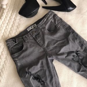 Gray Ripped Jeans